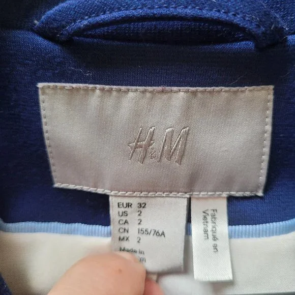 Cobalt Blue Blazer H&M, sz 2 - Picture 8 of 8
